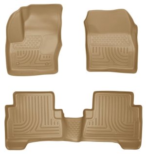 Ford Escape Floor Liners - Front + Rear - Husky Liners - WeatherBeater - Tan - 2013